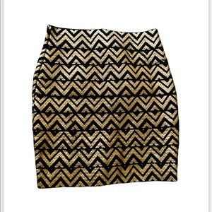 Gold elastic skirt